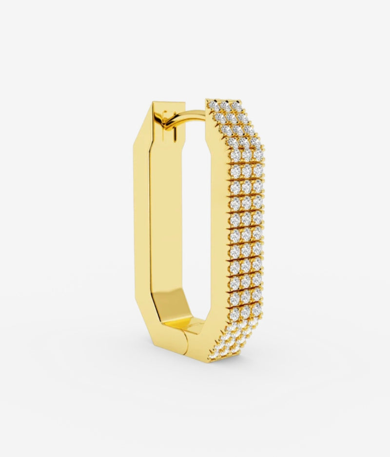 Boucle d'oreille unique BILLION OCTA SHORT DIAMOND