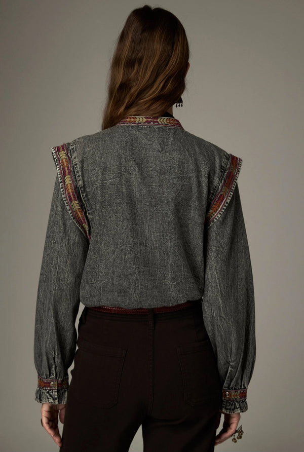 Blouse Maison Hotel Edith Hamptons Grey