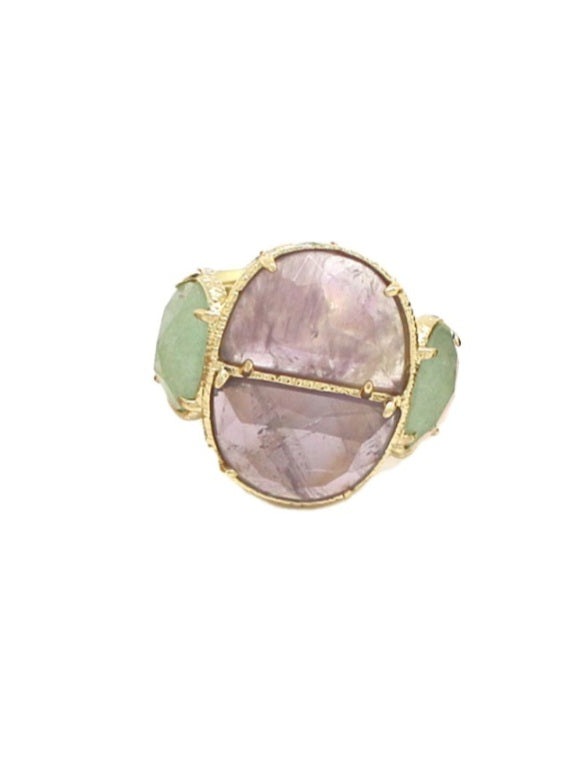 Bague pierres naturelles SCARABEE